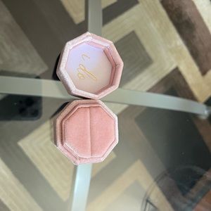 Velvet pink ring box